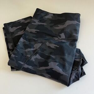 Athleta Ultimate Camo 7/8 Tight Leggings Black Gray 3X active workout‎